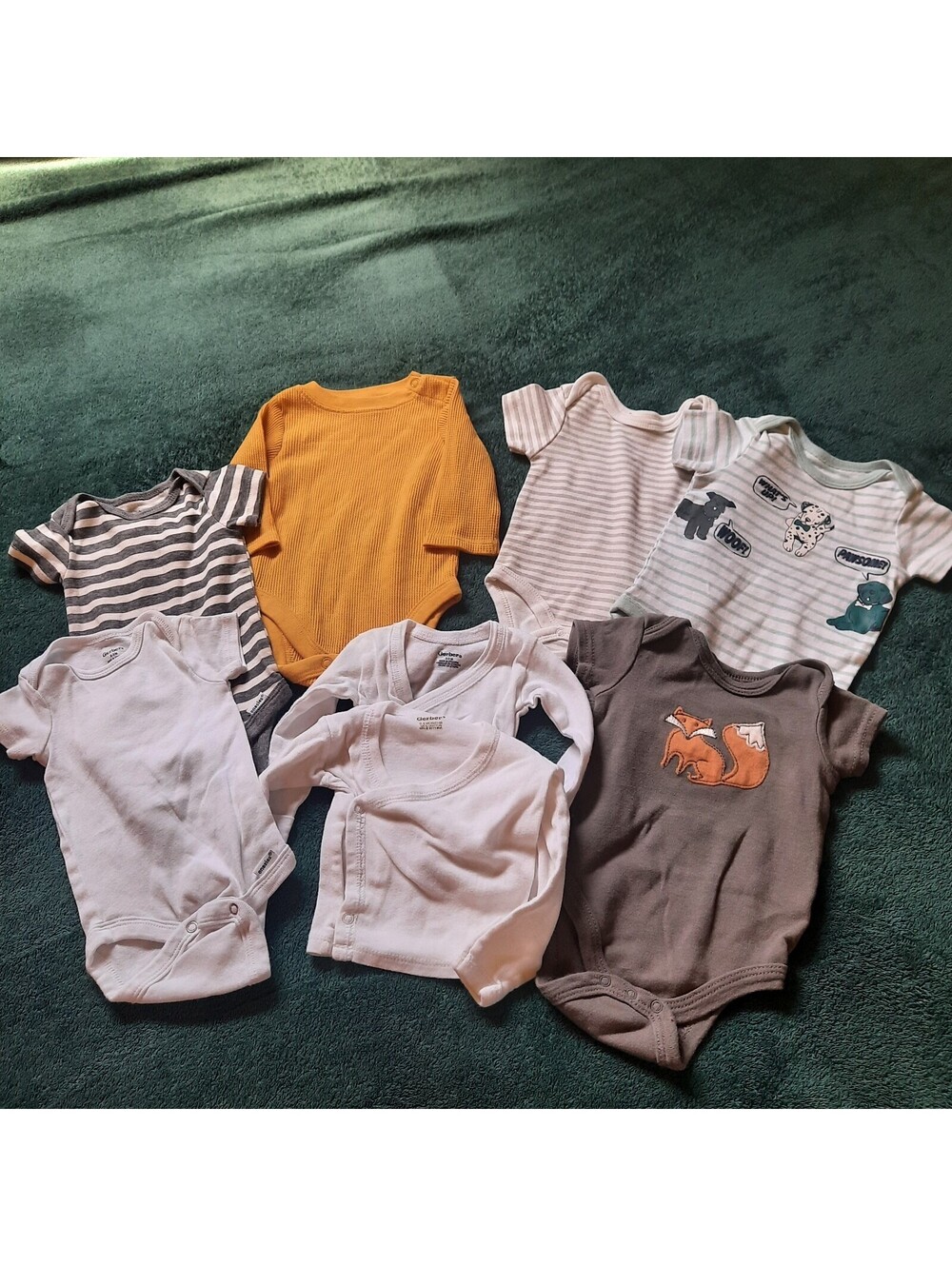 Lot Of 8 Piece Baby Boy Infant 0-3 Months, Shirt, Bodysuit